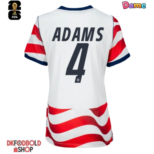 Forente stater Tyler Adams #4 Hjemmebanetrøje Dame VM 2026 Kort ærmer